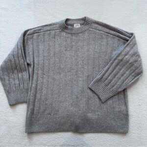H&M Ribbed Crewneck Pullover Knit Sweater